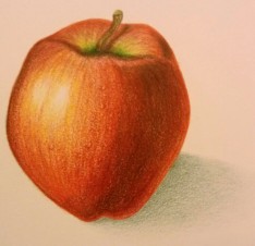 Colored Pencil Apple